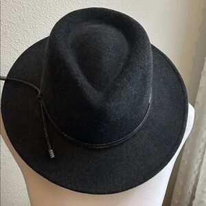 Adora grey Classic Black Fedora Hat